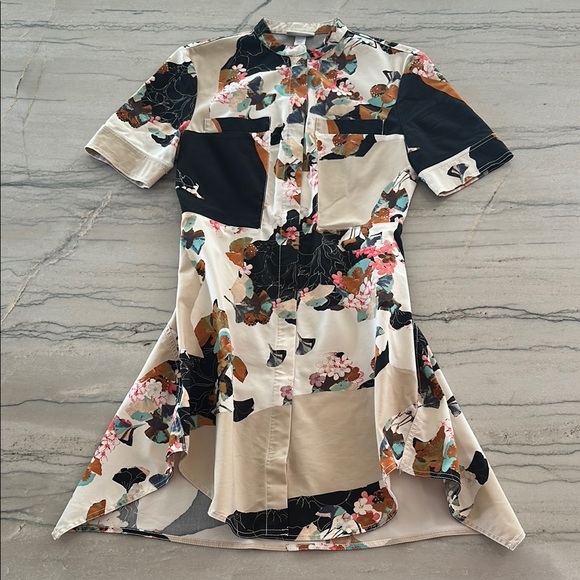 3.1 Phillip Lim Black and Cream Floral Dress - Picture 1 of 11
